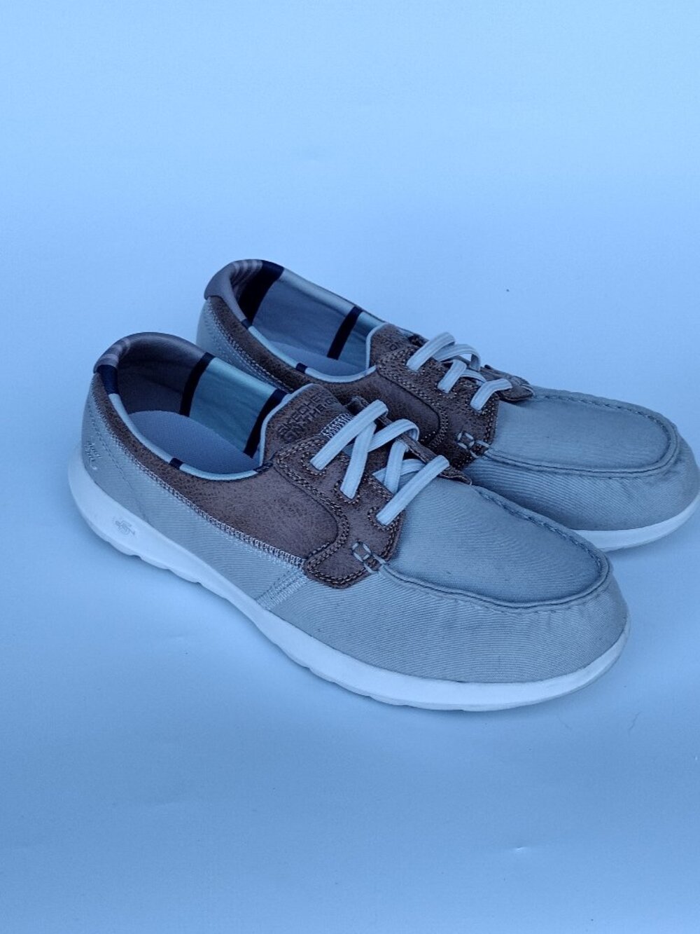 Skechers On The Go Walk Lite Boat Shoe SN 136070  GOGA MAT Women's Size 8.5 grey